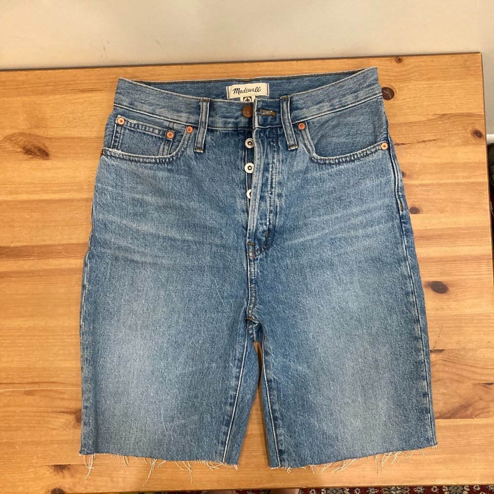 NWOT Madewell high-rise long denim shorts